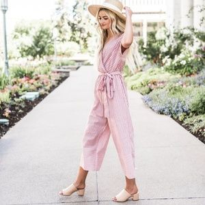 Rachel Parcell RP Give Me Stripes Jumper Jumpsuit